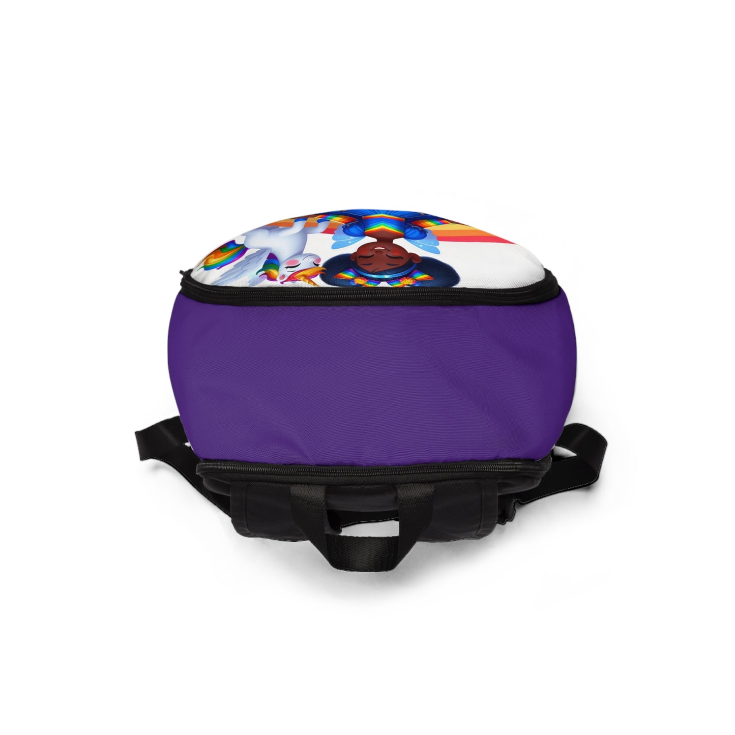 Rainbow Girl Purple Fabric Backpack