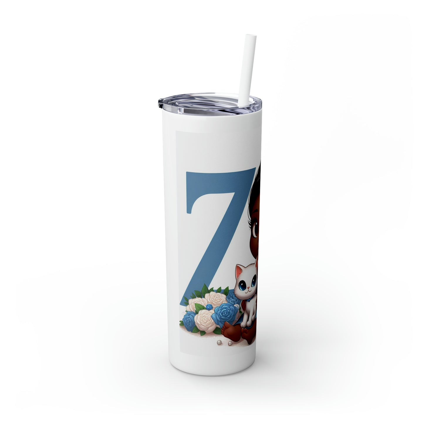 Finer Skinny Tumbler with Straw, 20oz