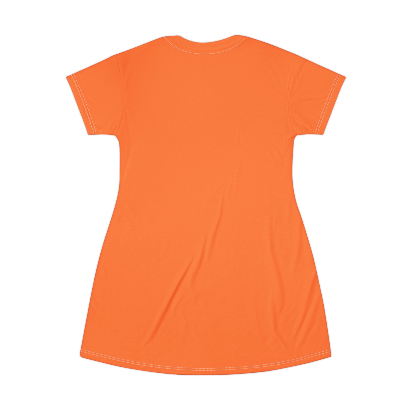 Orange Floral T-Shirt Dress (AOP)