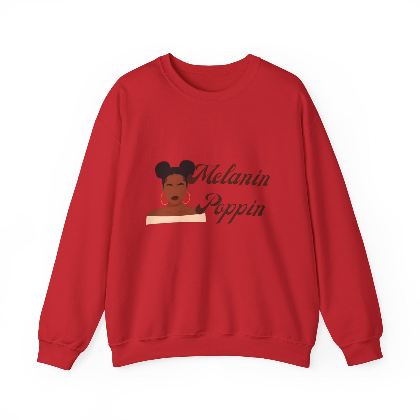 Melanin Poppin Lady Unisex Heavy Blend™ Crewneck Sweatshirt