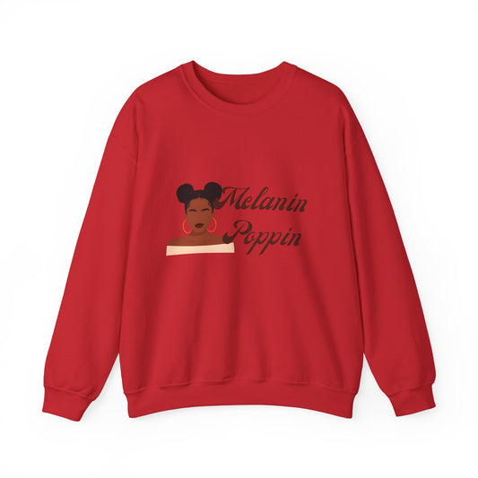 Melanin Poppin Lady Unisex Heavy Blend™ Crewneck Sweatshirt