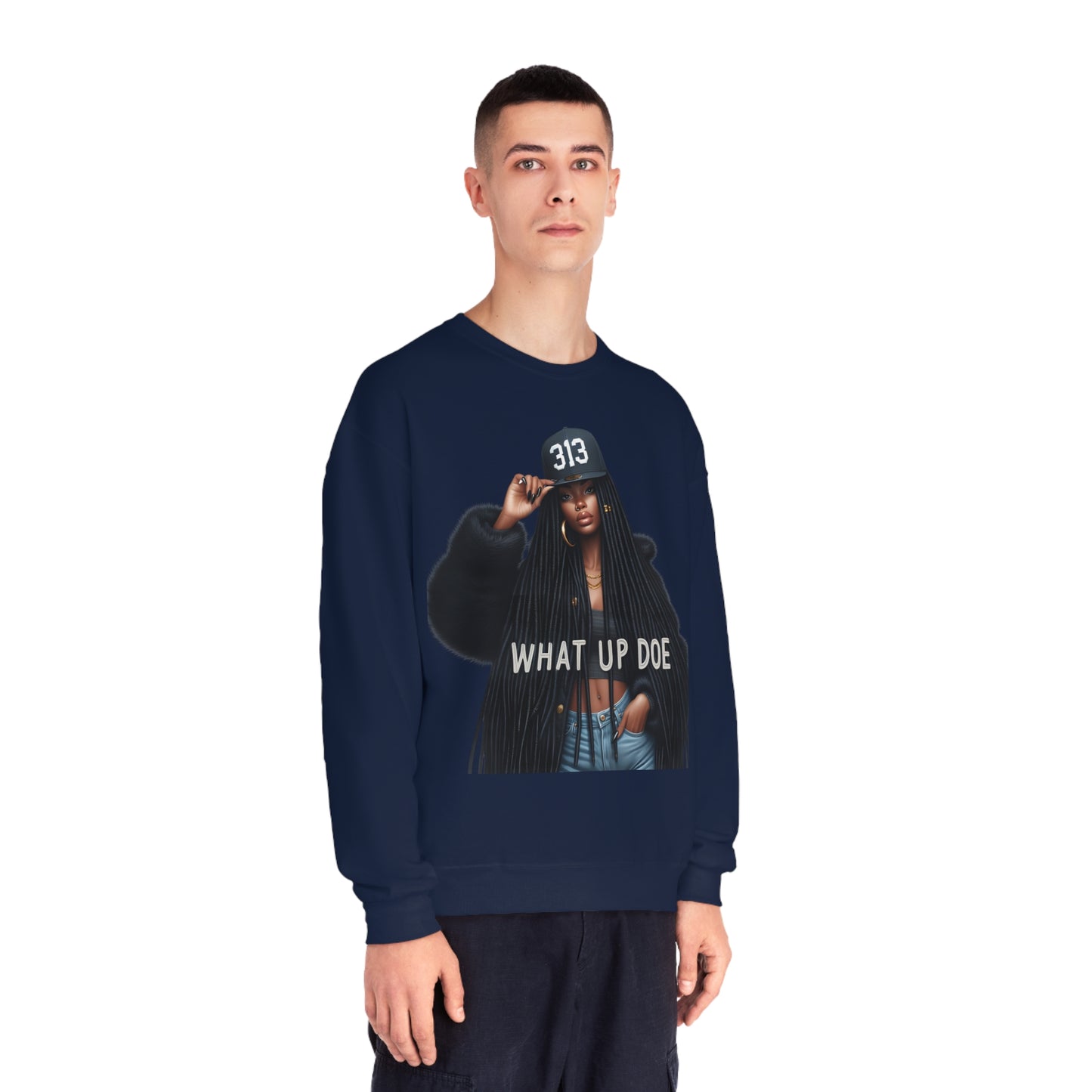 313 What Up Doe Unisex NuBlend® Crewneck Sweatshirt