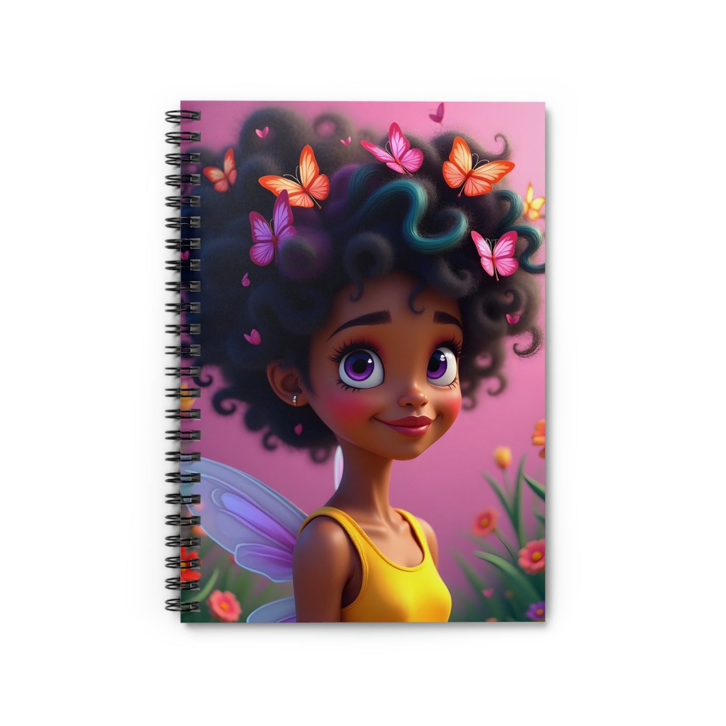 Fairy Notebook - Ruled Line Spiral Journal for Dreamers and Writers