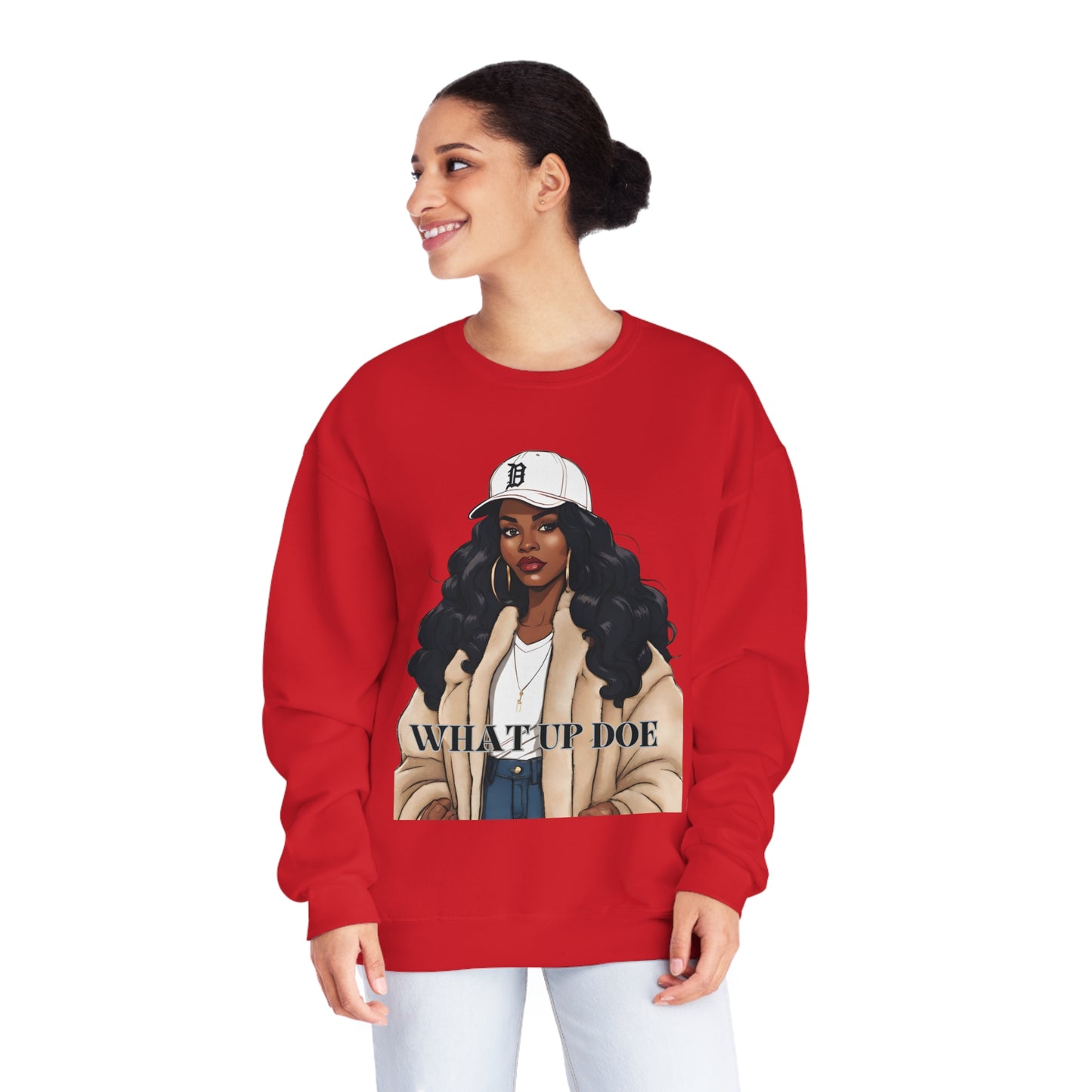 What Up Doe Unisex NuBlend® Crewneck Sweatshirt