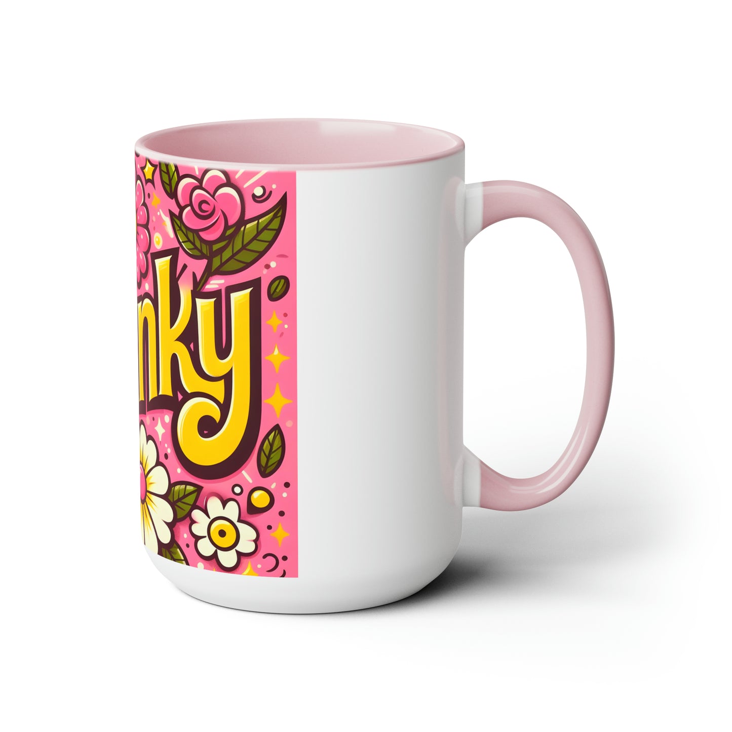 Spunky Two-Tone Coffee Mugs, 15oz