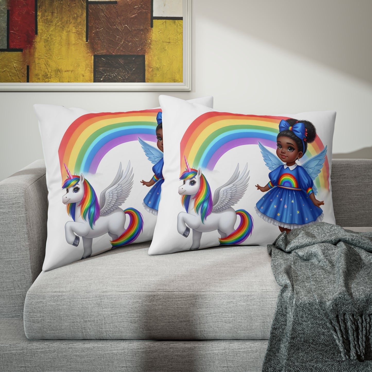 Rainbow Girl Pillow Sham