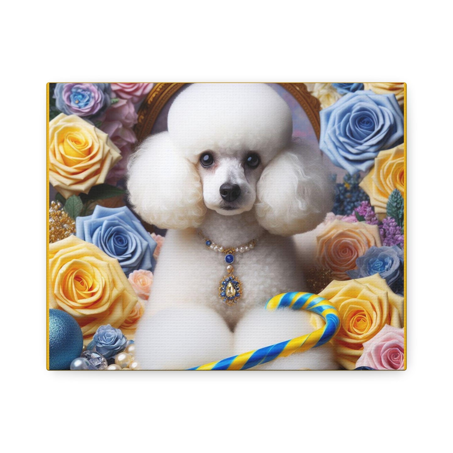 Pretty Poodle Polyester Canvas
