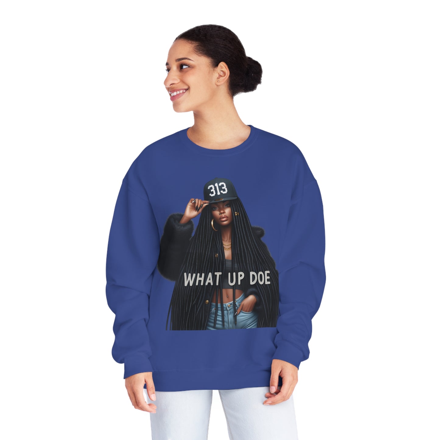313 What Up Doe Unisex NuBlend® Crewneck Sweatshirt