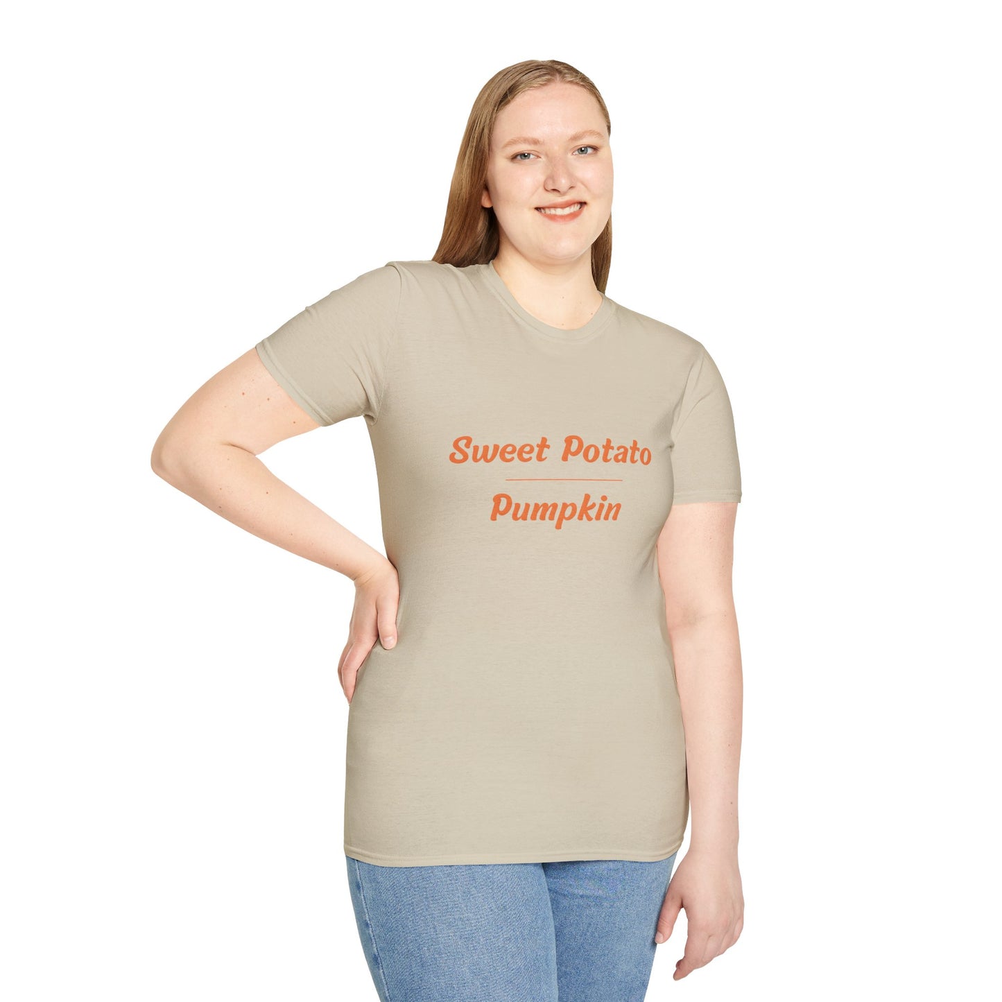 Sweet Potato over Pumpkin Unisex Softstyle T-Shirt