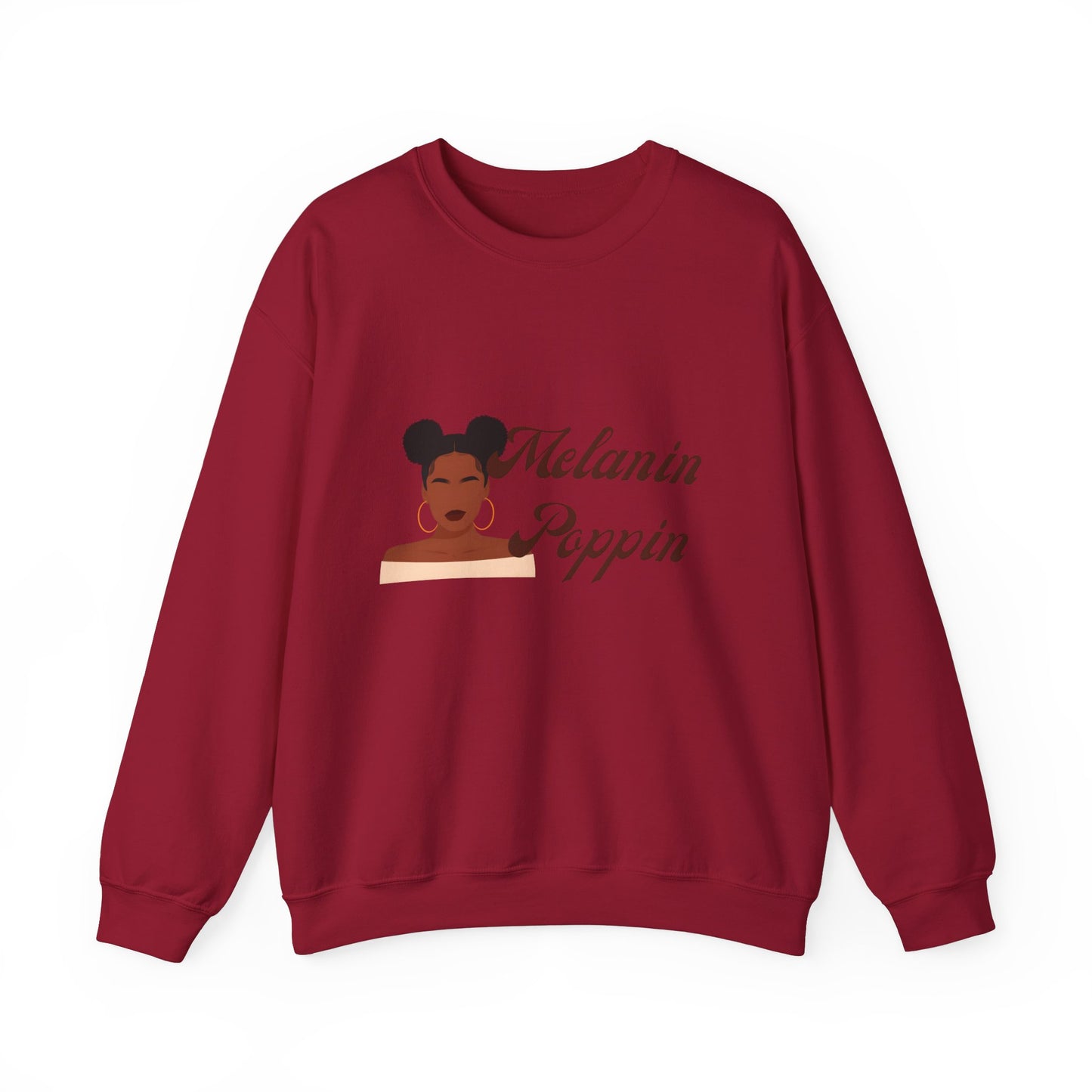 Melanin Poppin Lady Unisex Heavy Blend™ Crewneck Sweatshirt