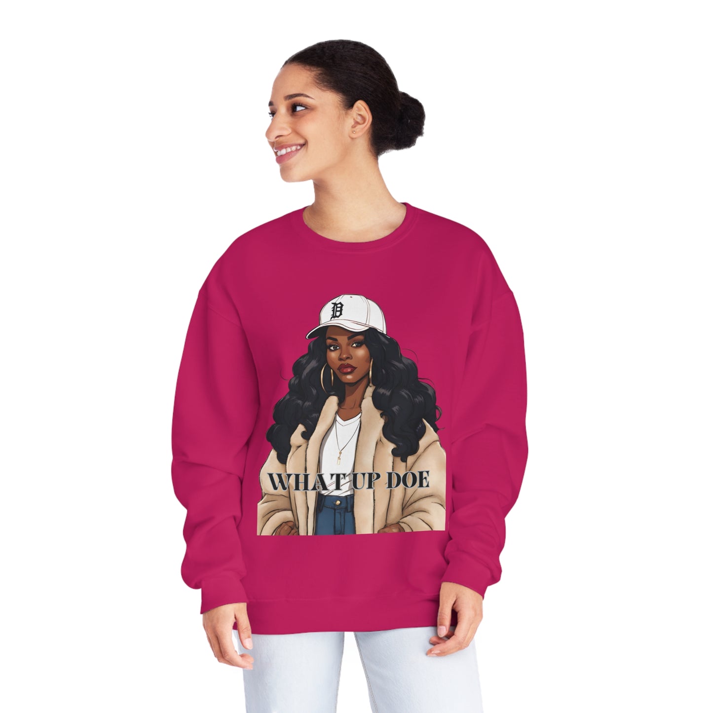 What Up Doe Unisex NuBlend® Crewneck Sweatshirt