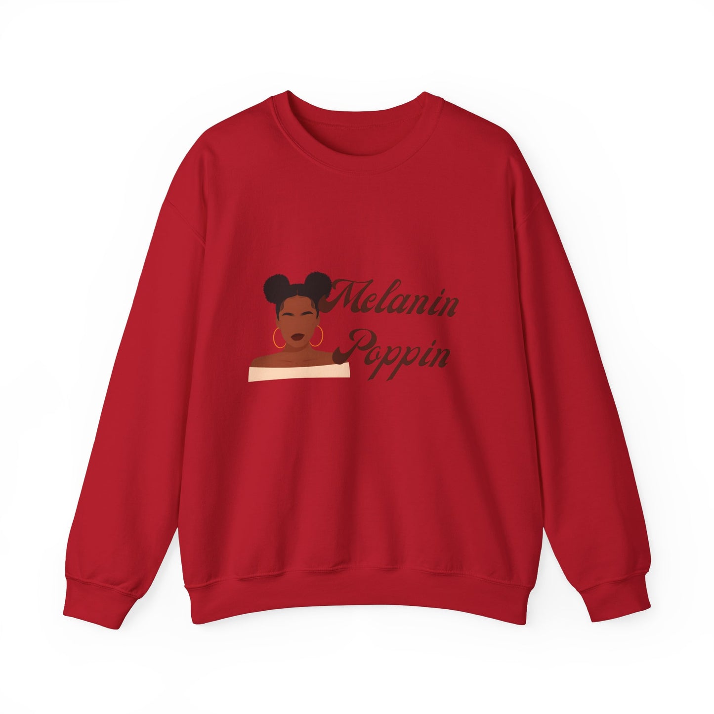 Melanin Poppin Lady Unisex Heavy Blend™ Crewneck Sweatshirt