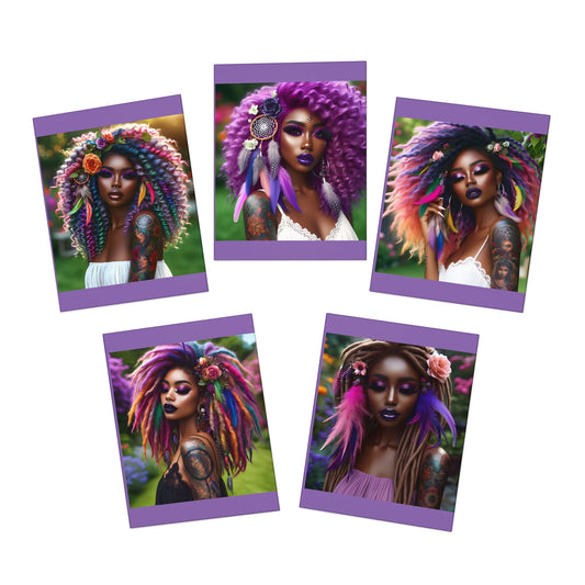 Lavender BGM Multi-Design Greeting Cards (5-Pack)