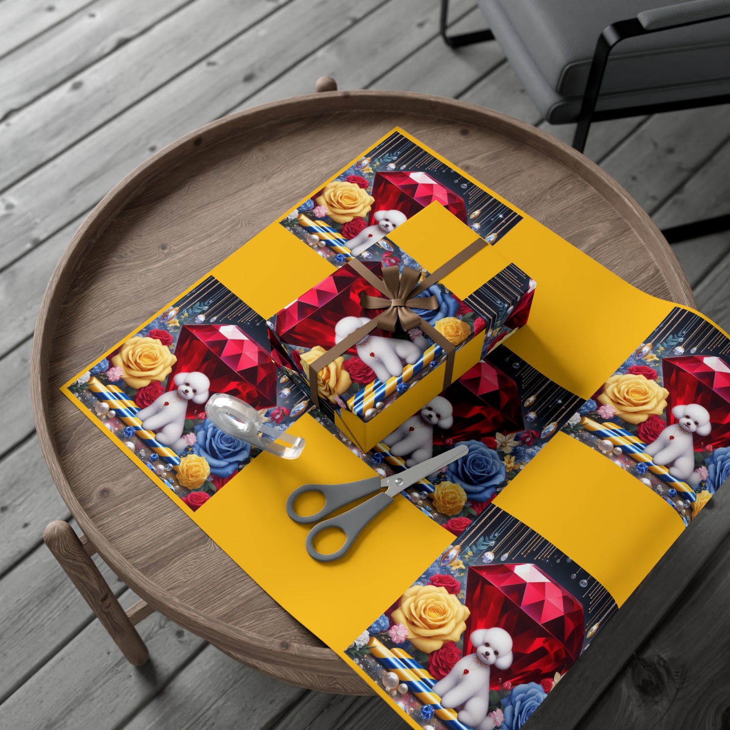 Pretty Poodle Gift Wrap Papers