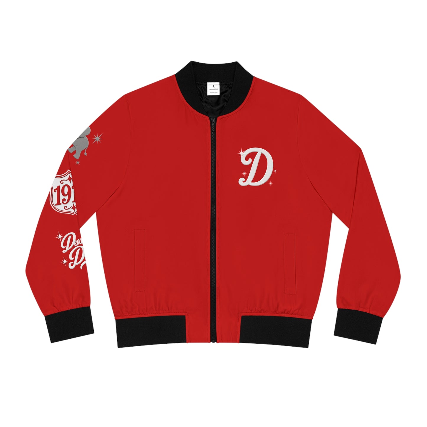 Black Girls Are Divas Women's Bomber Jacket - Red Script Logo