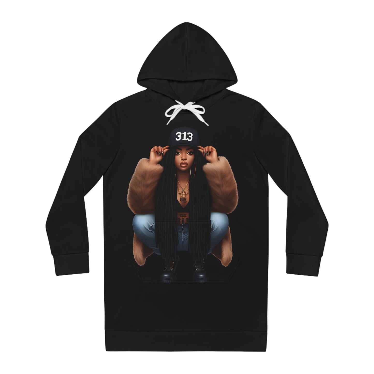 313 Women's Hoodie Dress (AOP)