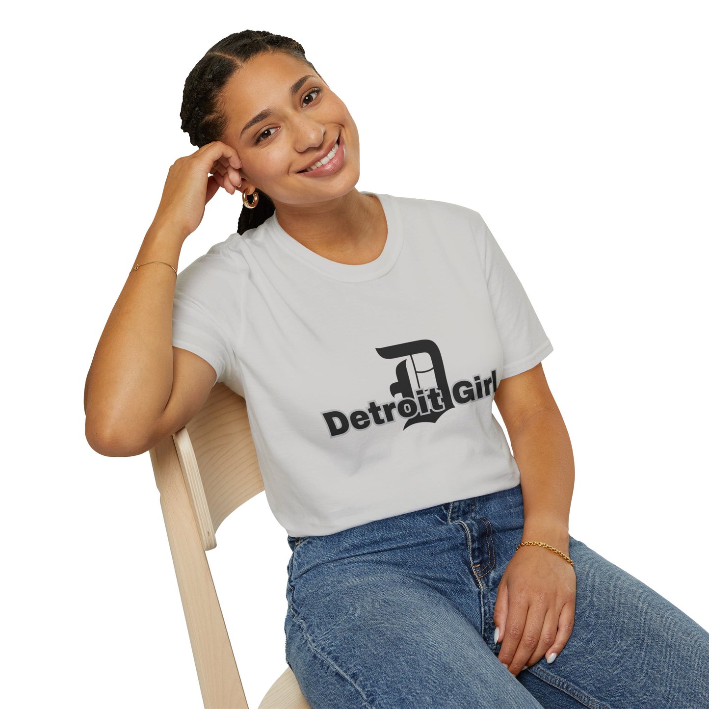Detroit Girl Unisex Softstyle T-Shirt | Casual Fashion for Detroit Lovers, Gift for Birthdays, Holidays, and Celebrations