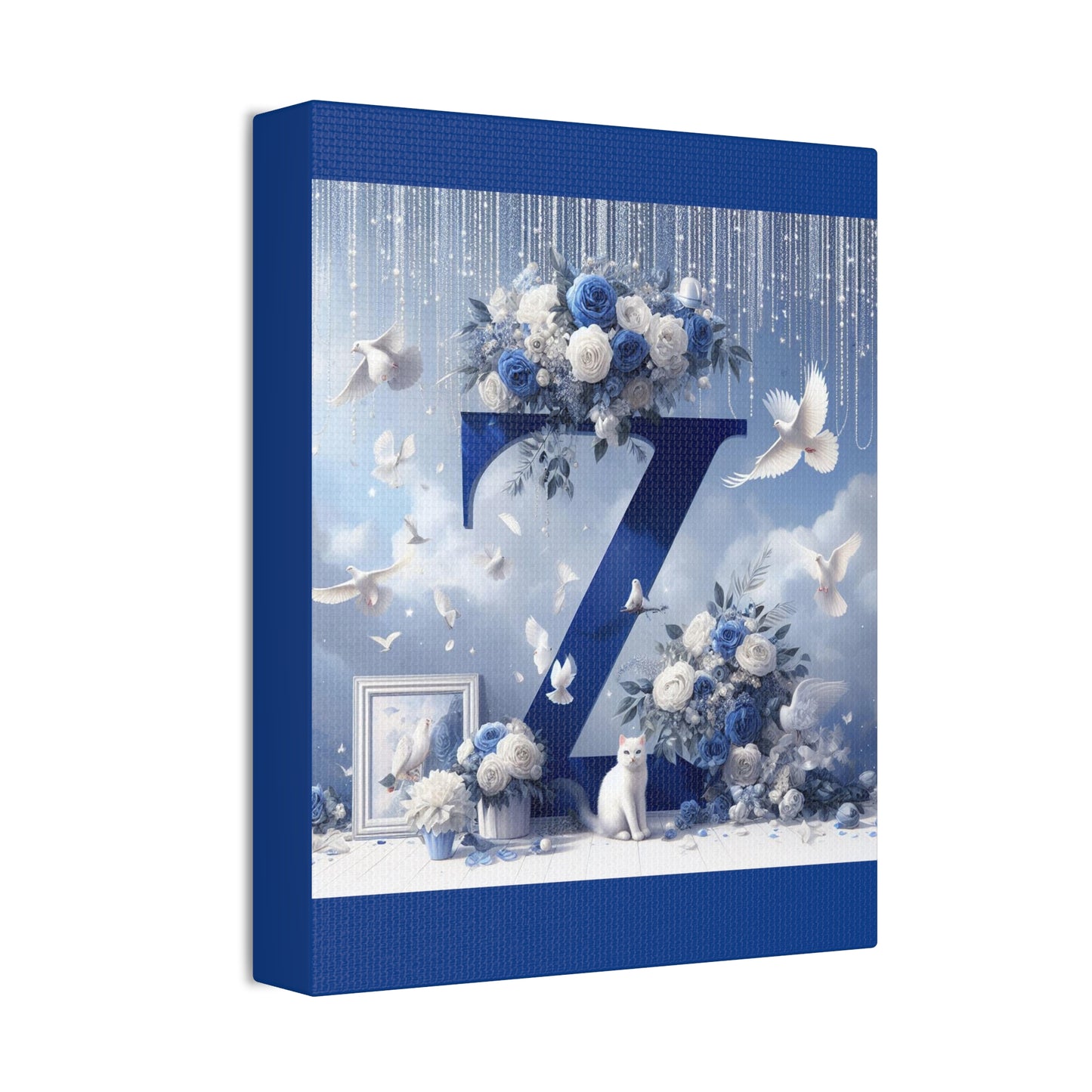 Blue Z Polyester Canvas