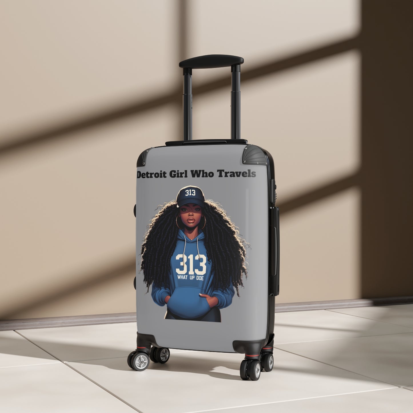 Detroit Girl Who Travels Suitcase