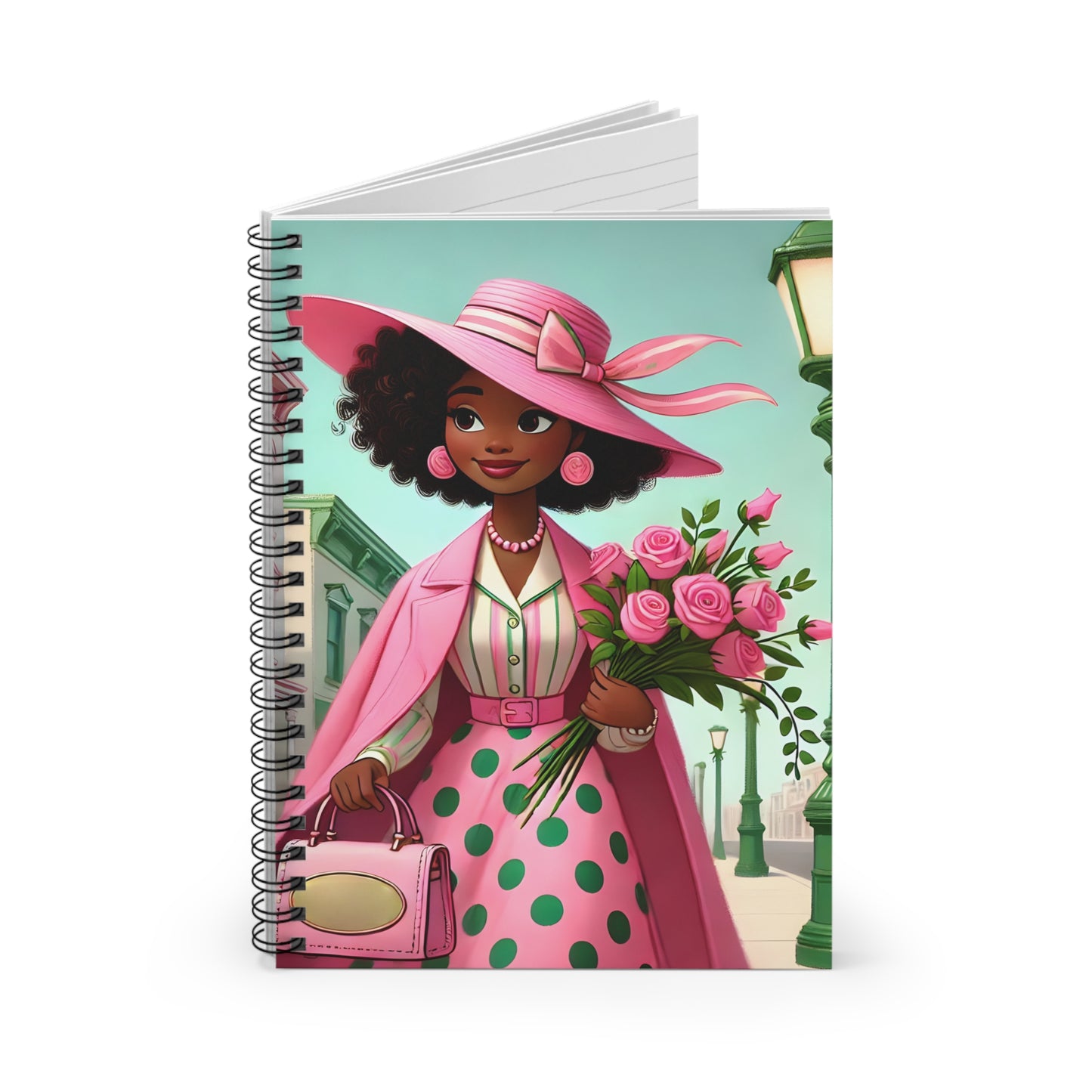 Pretty Lady Spiral Notebook-Ruled Line