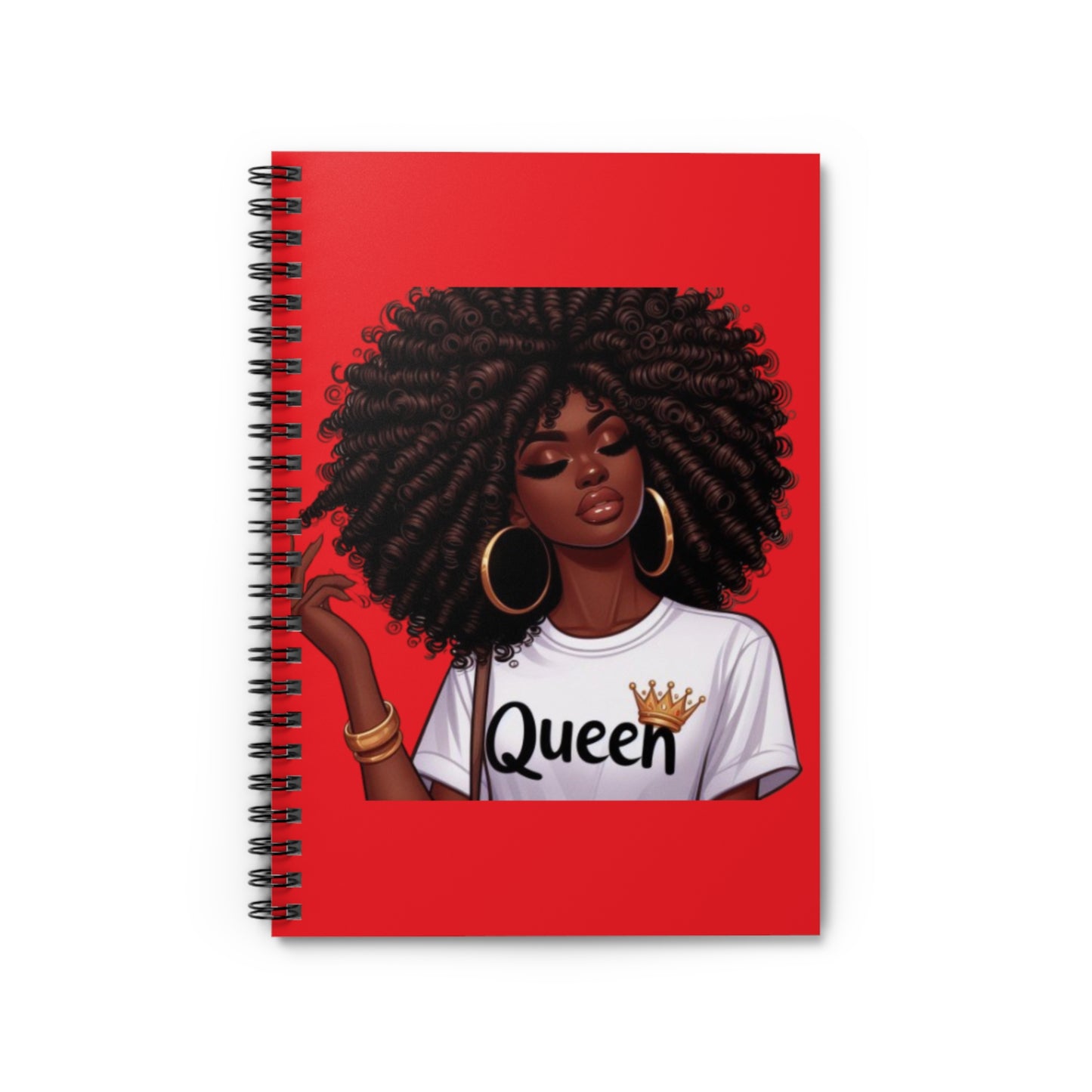 Red Queen Spiral Notebook - Ruled Line
