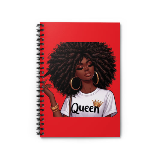 Red Queen Spiral Notebook - Ruled Line