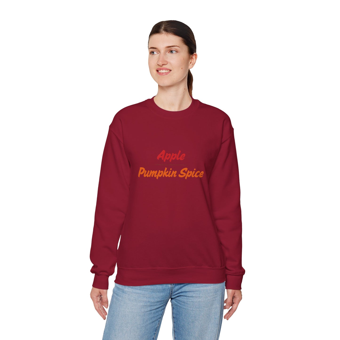 Apple over Pumpkin Spice Unisex Heavy Blend™ Crewneck Sweatshirt