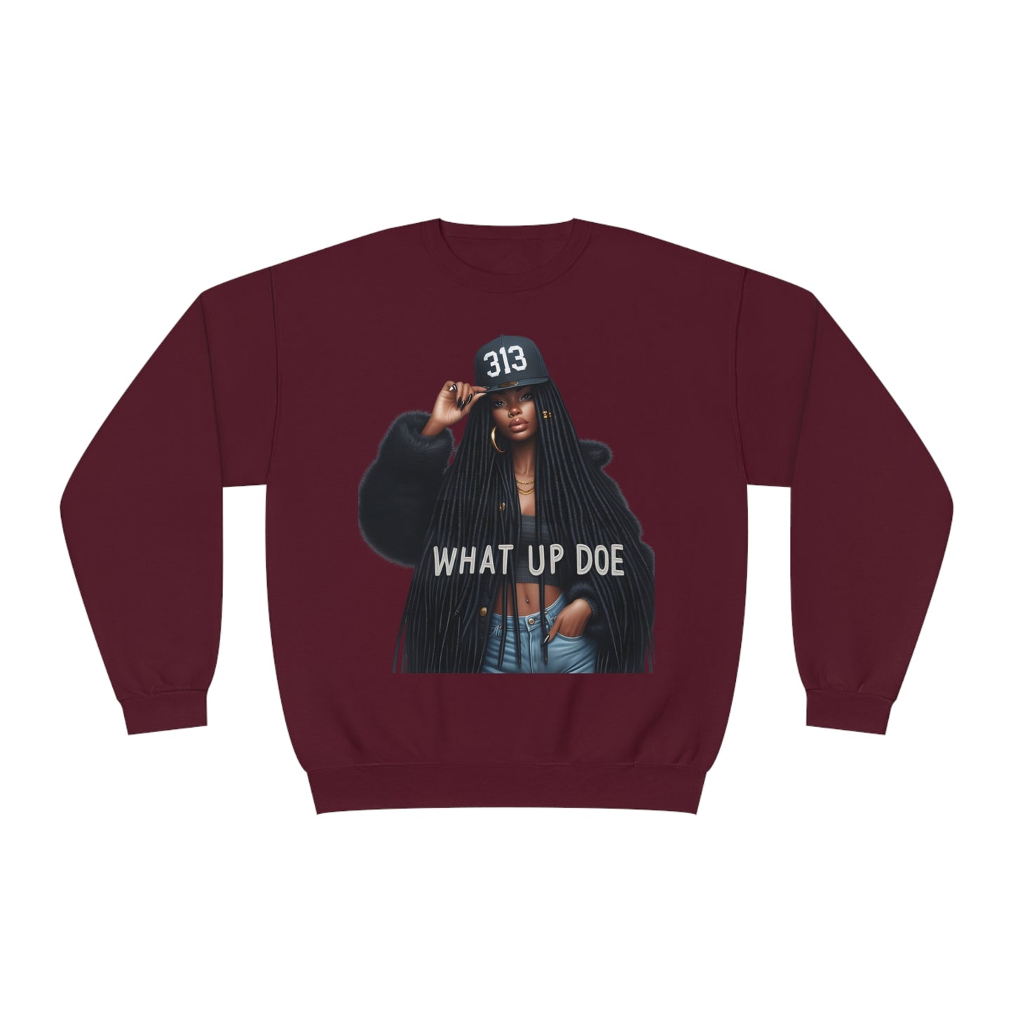 313 What Up Doe Unisex NuBlend® Crewneck Sweatshirt