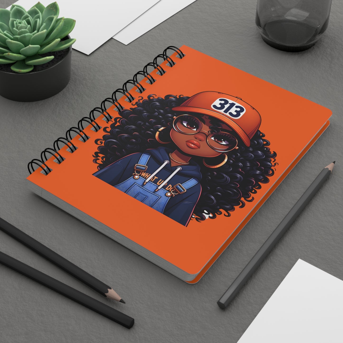 313 Orange Spiral Bound Journal