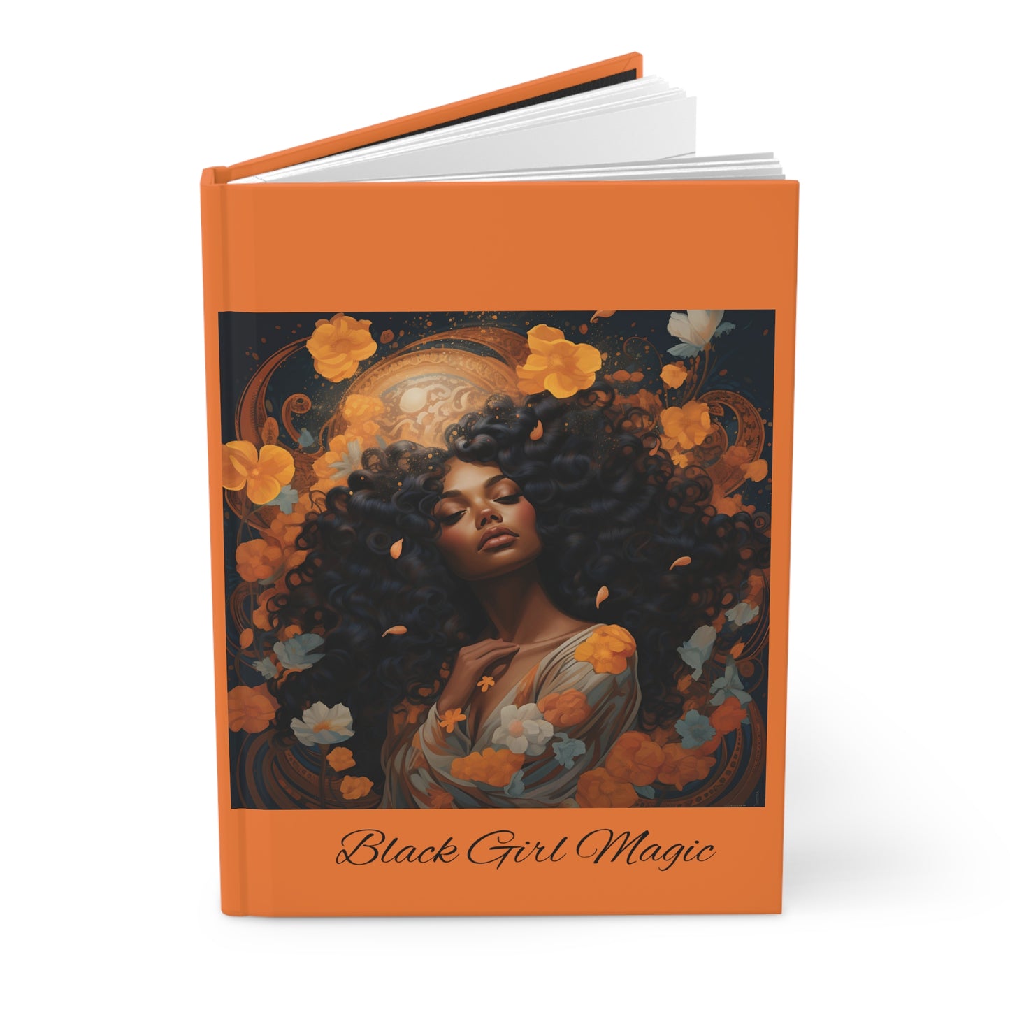Orange Floral BGM Hardcover Journal Matte