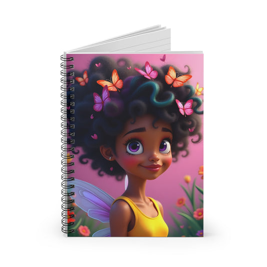 Fairy Notebook - Ruled Line Spiral Journal for Dreamers and Writers