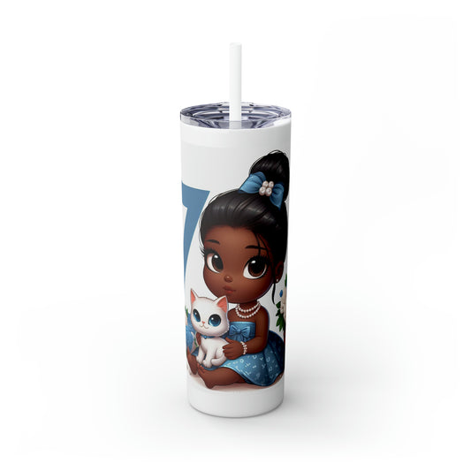 Finer Skinny Tumbler with Straw, 20oz