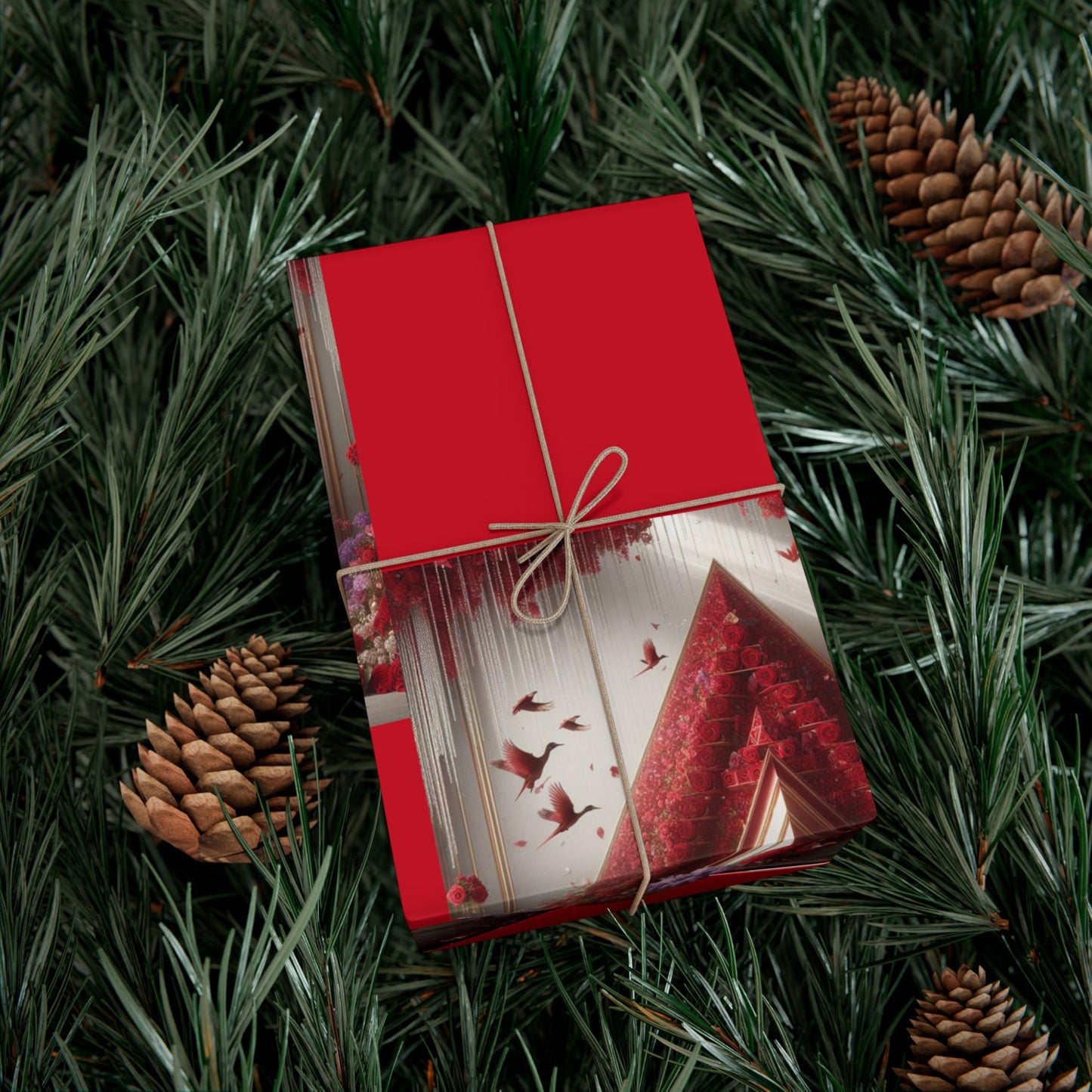 Red Pyramid Gift Wrap Papers