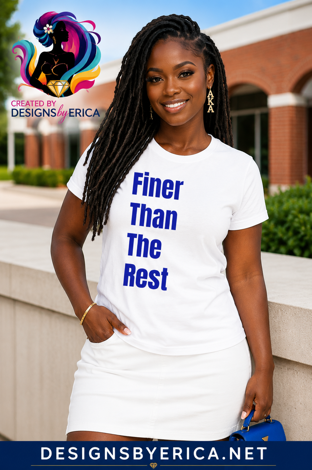 "Finer Than The Rest" Bold Vertical Text Tee