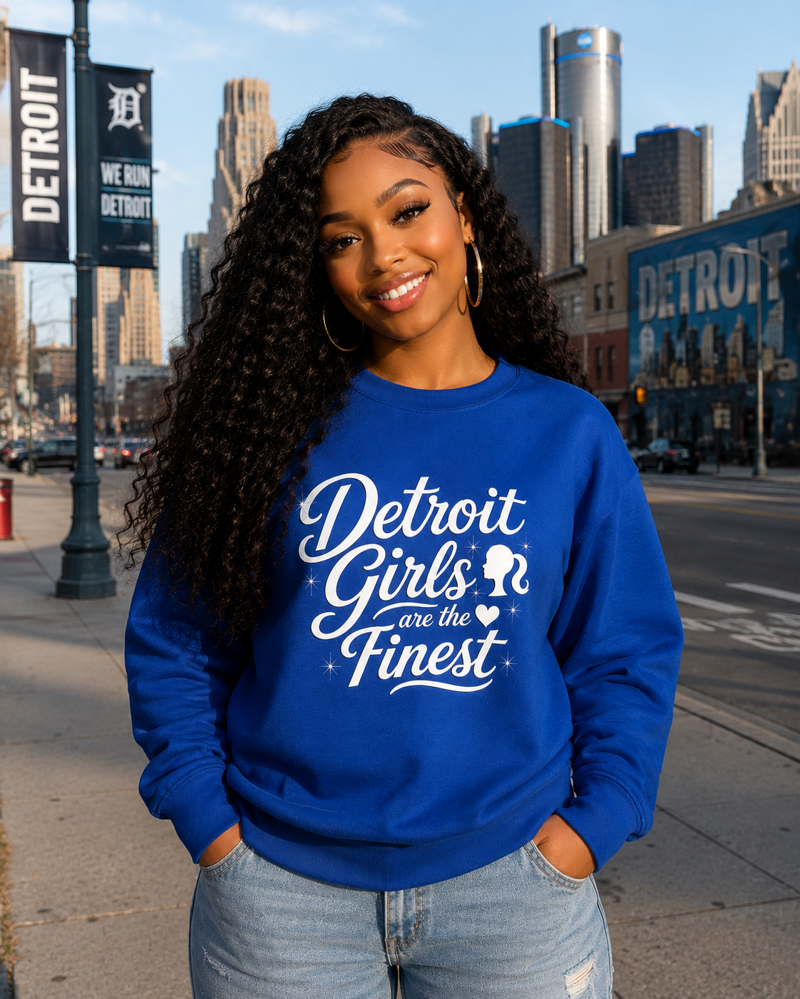 Detroit Girls Are the Finest Crewneck Sweatshirt
