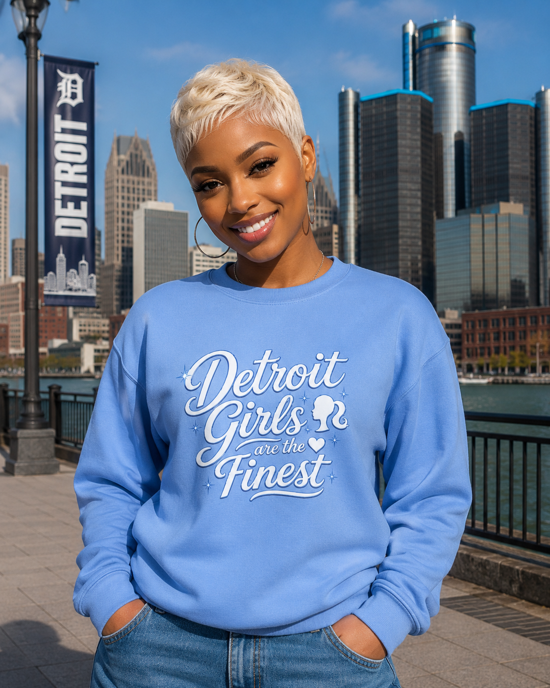 Detroit Girls Are the Finest Crewneck Sweatshirt