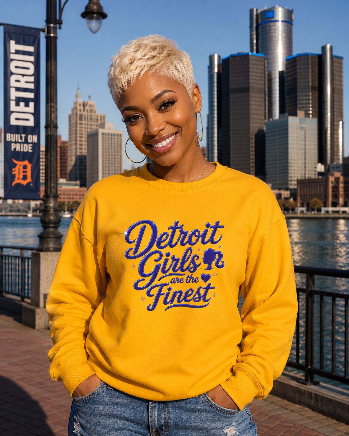 Detroit Girls Are the Finest Crewneck Sweatshirt