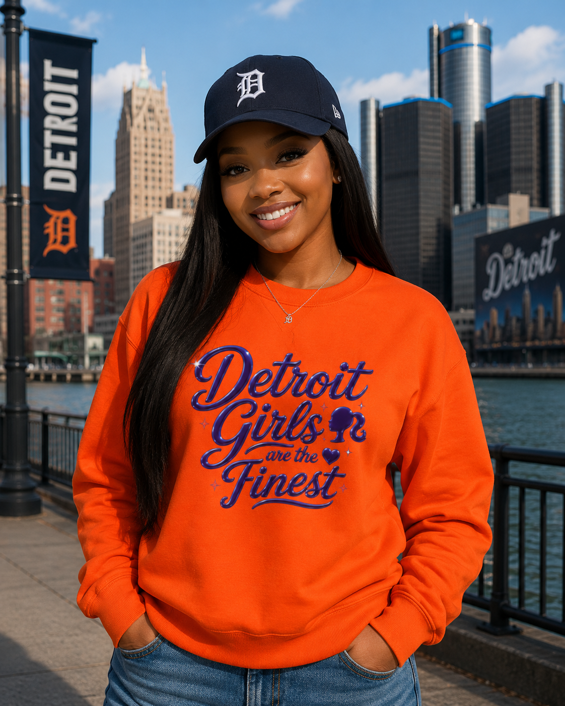 Detroit Girls Are the Finest Crewneck Sweatshirt