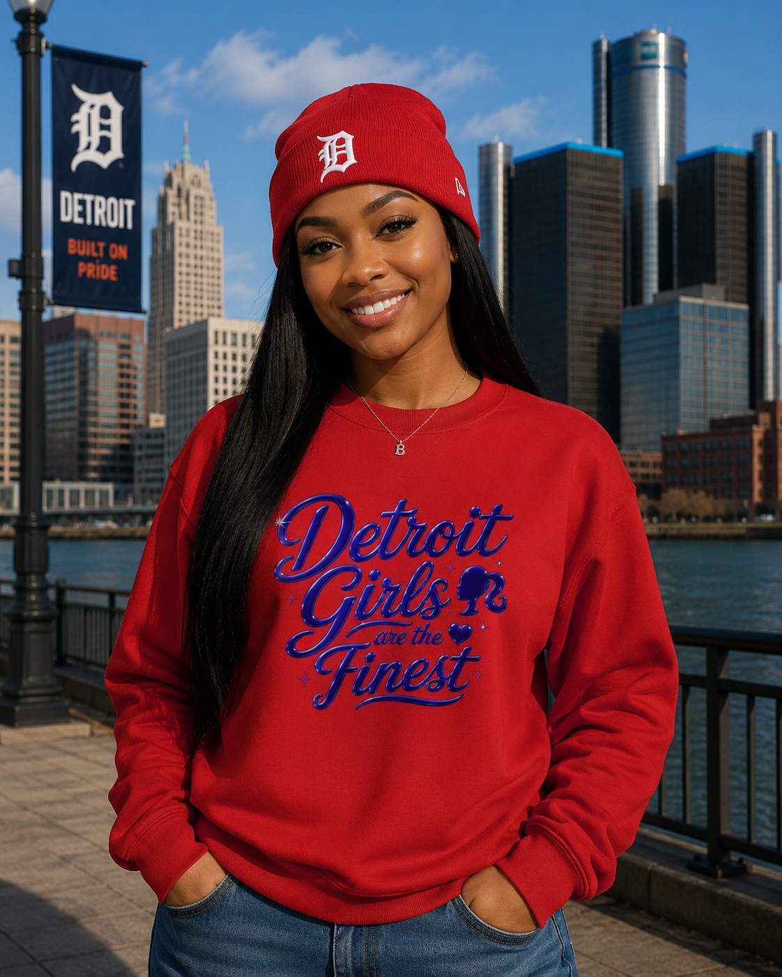 Detroit Girls Are the Finest Crewneck Sweatshirt