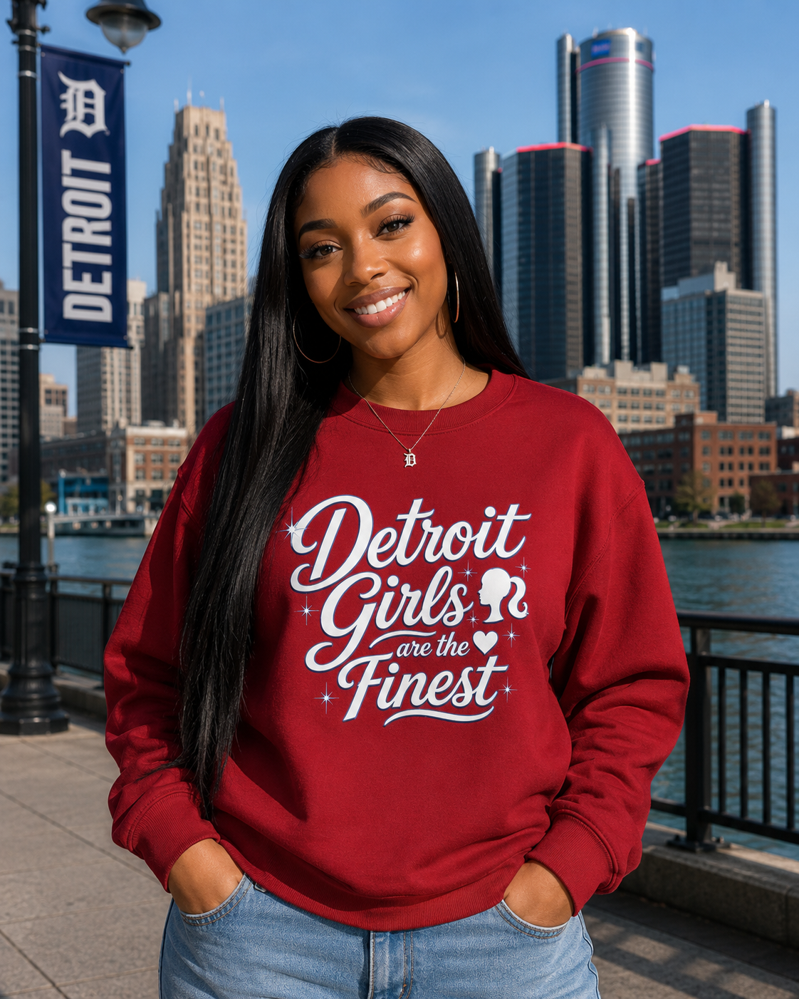 Detroit Girls Are the Finest Crewneck Sweatshirt