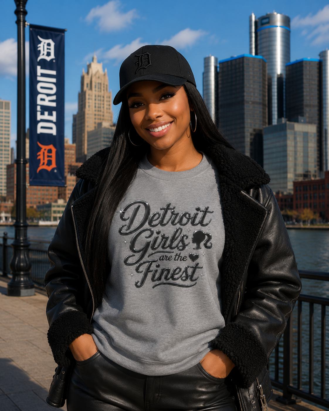 Detroit Girls Are the Finest Crewneck Sweatshirt