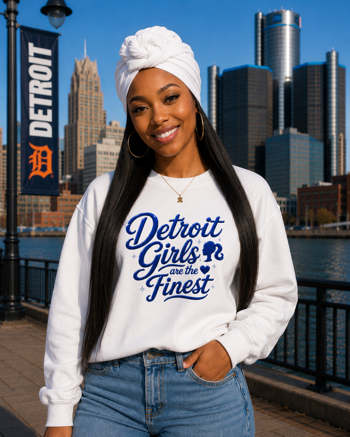 Detroit Girls Are the Finest Crewneck Sweatshirt