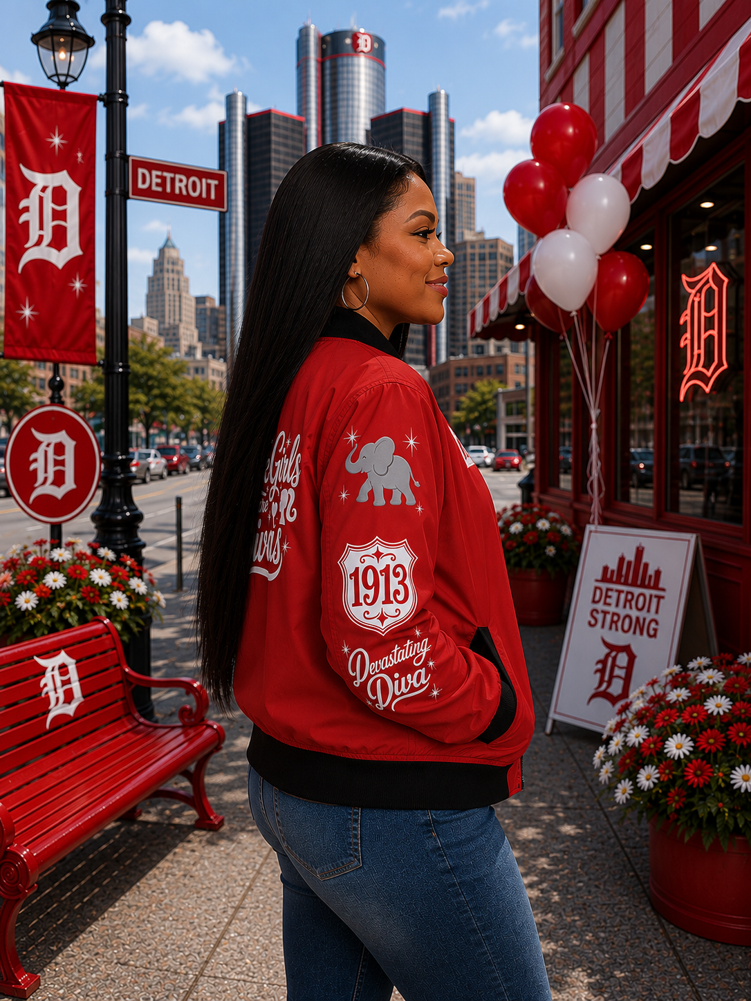 Black Girls Are Divas Women's Bomber Jacket - Red Script Logo