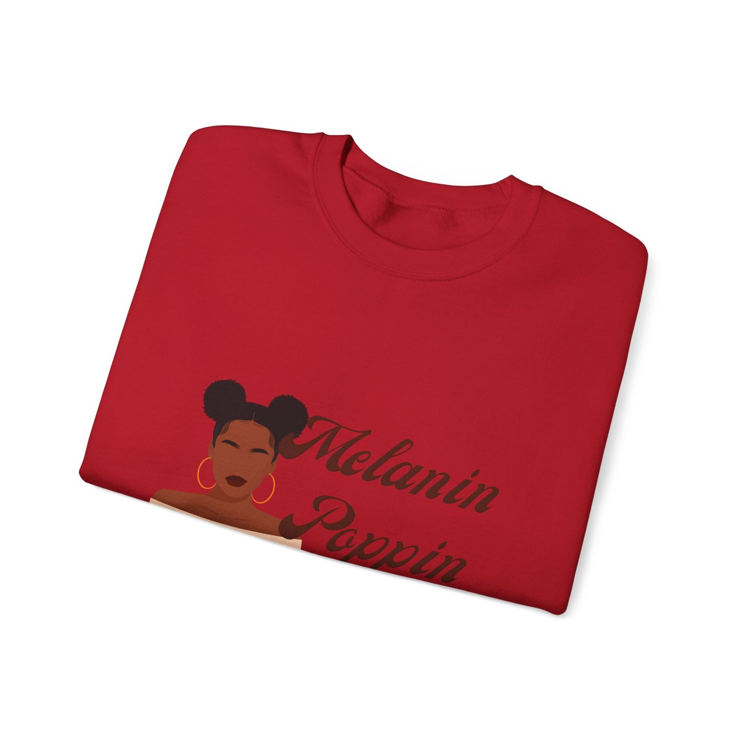 Melanin Poppin Lady Unisex Heavy Blend™ Crewneck Sweatshirt