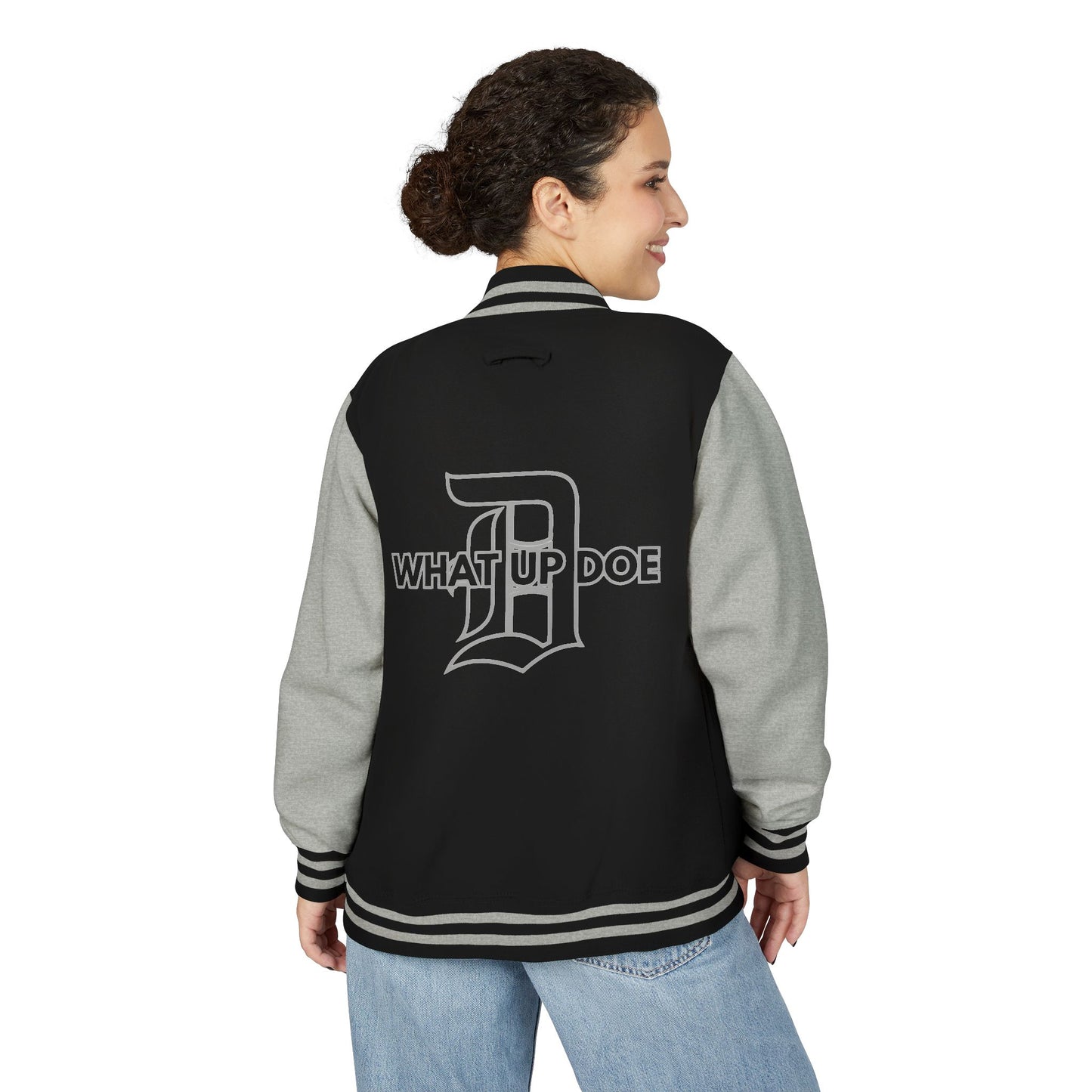 What Up Doe Unisex Heavyweight Letterman Jacket
