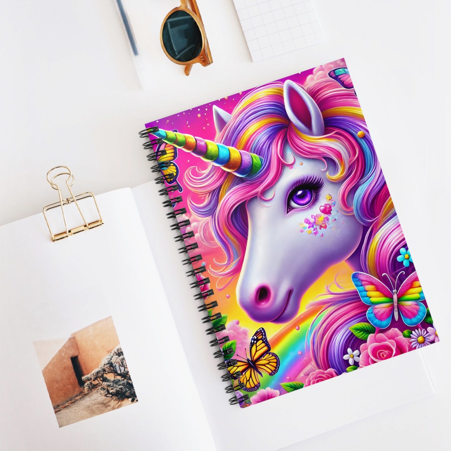 Vibrant Unicorn Spiral Notebook - Ruled Line