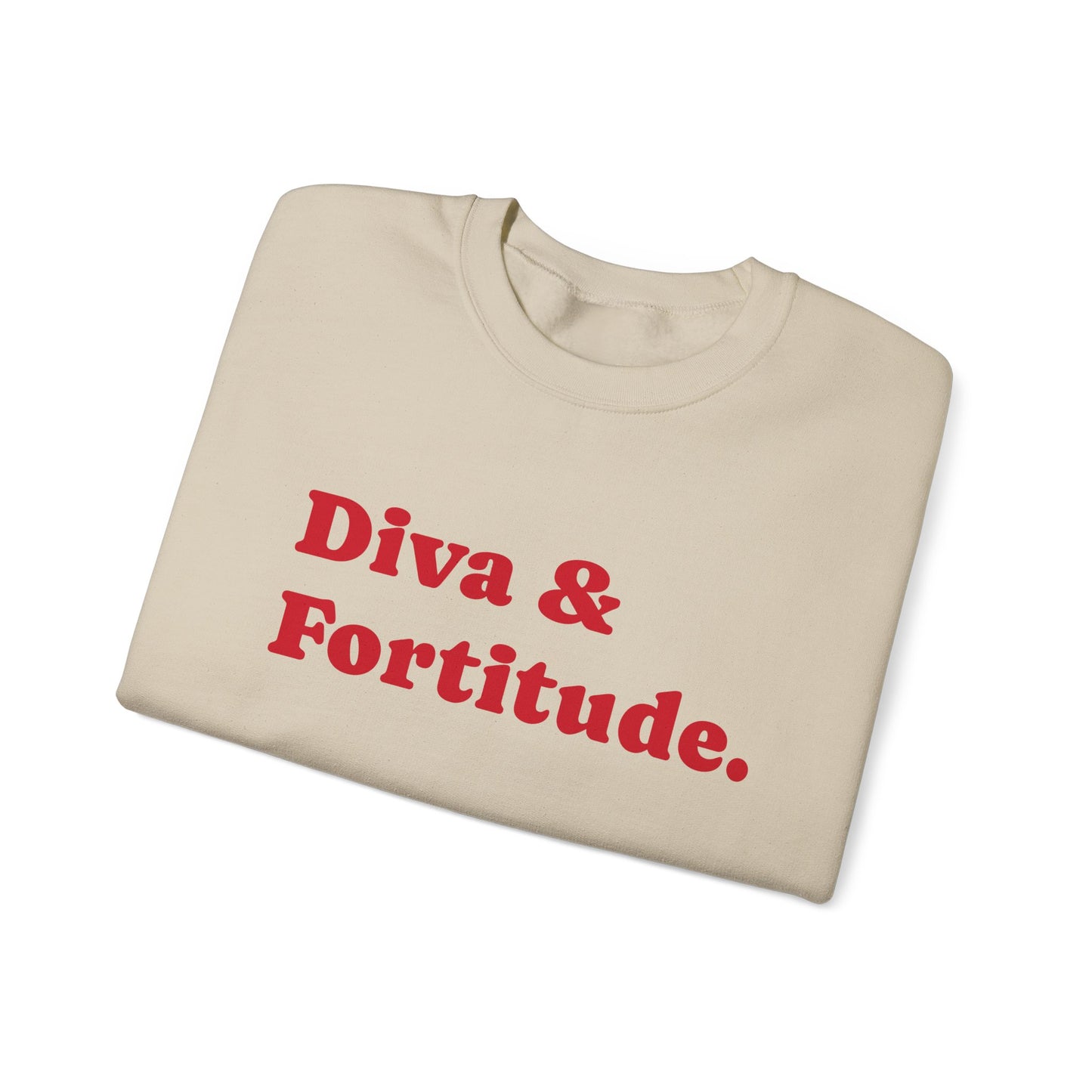 Diva & Fortitude Red Unisex Heavy Blend™ Crewneck Sweatshirt