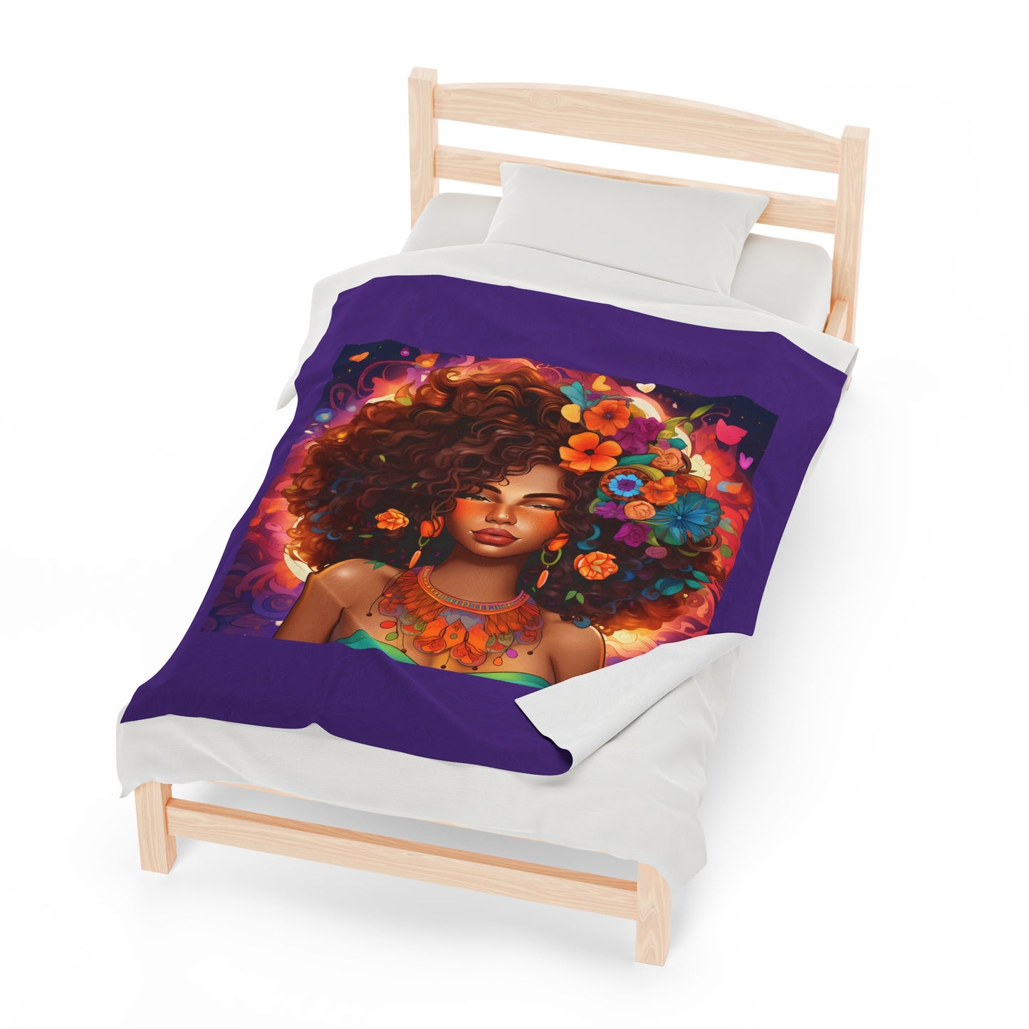 BGM Purple Velveteen Plush Blanket