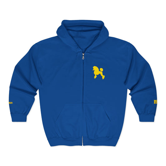 Poodle Silhouette Zip Hoodie