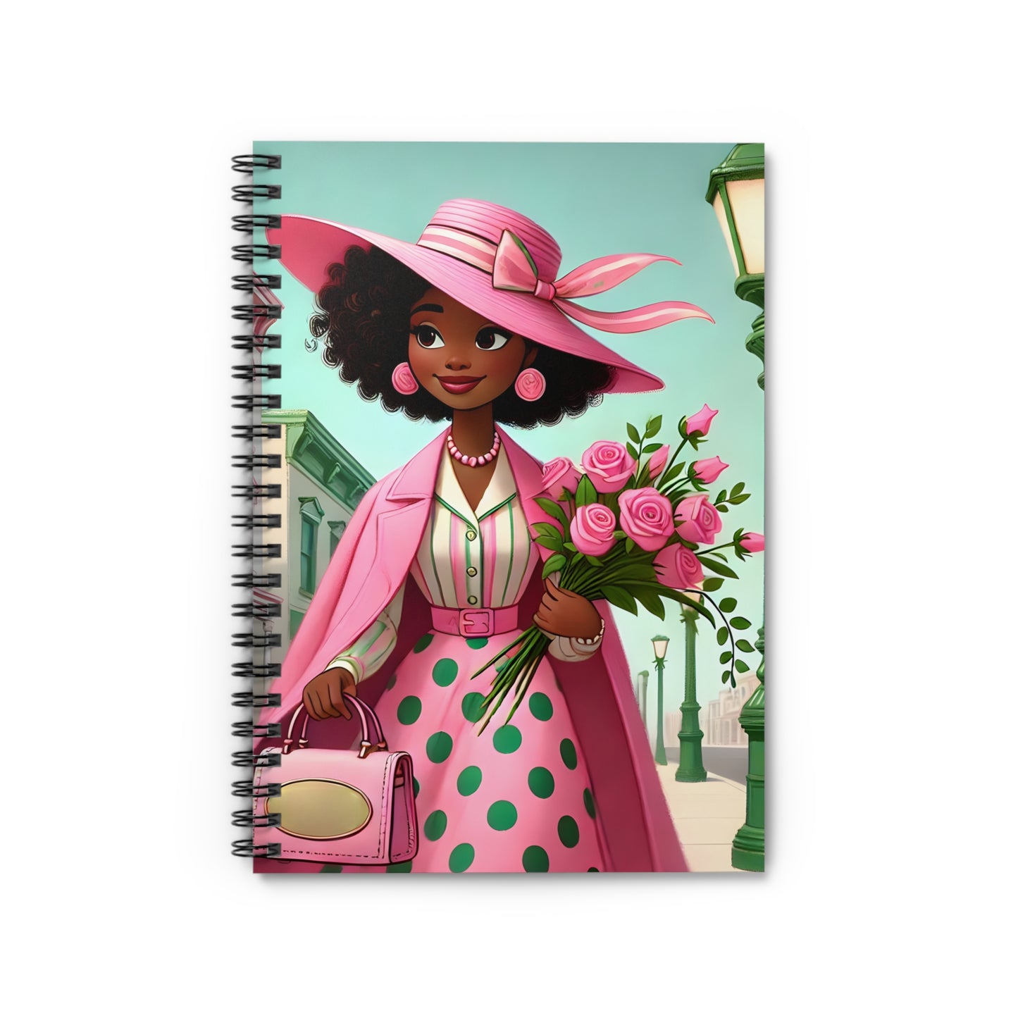 Pretty Lady Spiral Notebook-Ruled Line